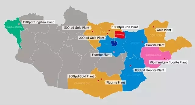 金年会 金字招牌诚信至上在蒙古承建的选矿总包项目分布图